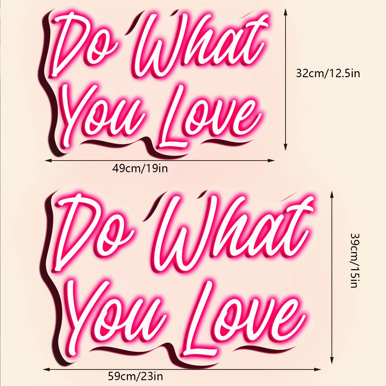 Amazon.co.jp: YNNxDzi Do What You Love ネオンサインライト